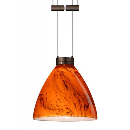 Besa Lighting Besa Pendant Mia Bronze Habanero 1x50W Halogen 1XA-1779HB-BR